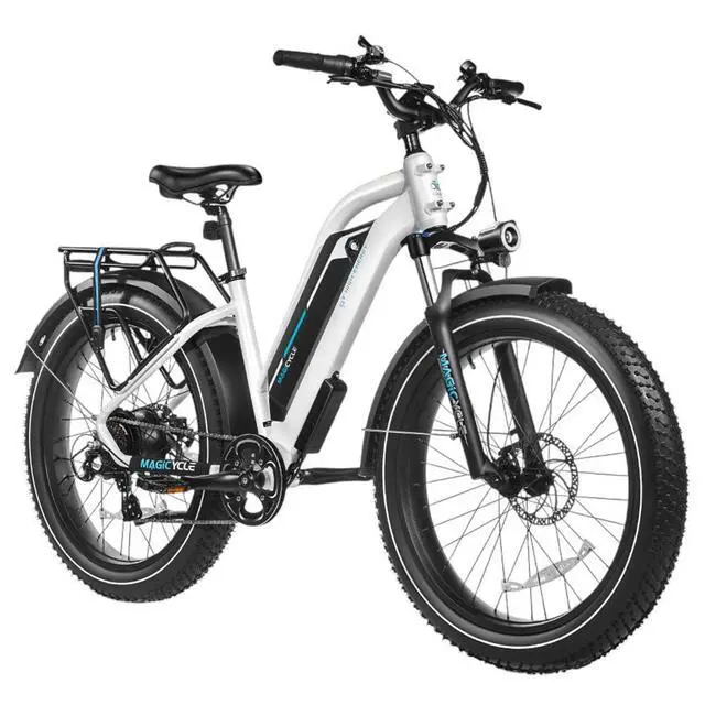 Alt view image 3 of 7 - MAGICYCLE Step-thru Electric Bike 26" Fat Tires Peak 1500W Motor Off-road E-Bike for Adults,52V 20Ah Battery Electric Bicycle,28mph Max Speed, 100 Miles Range, Hydraulic Disc Brake,Shimano 7 speed