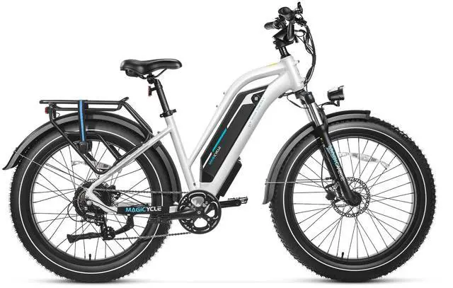 Alt view image 2 of 7 - MAGICYCLE Step-thru Electric Bike 26" Fat Tires Peak 1500W Motor Off-road E-Bike for Adults,52V 20Ah Battery Electric Bicycle,28mph Max Speed, 100 Miles Range, Hydraulic Disc Brake,Shimano 7 speed