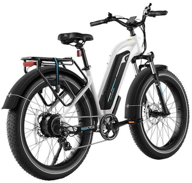 Alt view image 4 of 7 - MAGICYCLE Step-thru Electric Bike 26" Fat Tires Peak 1500W Motor Off-road E-Bike for Adults,52V 20Ah Battery Electric Bicycle,28mph Max Speed, 100 Miles Range, Hydraulic Disc Brake,Shimano 7 speed