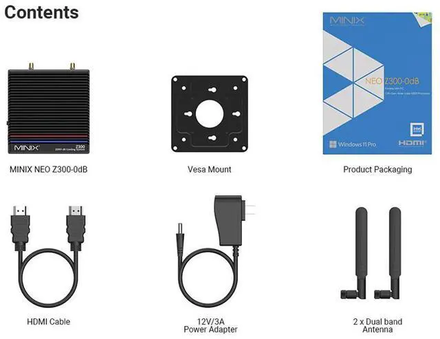 Alt view image 6 of 7 - MINIX Z350-0dB Fanless Silent Mini PC, Intel i3-N350 up to 3.9GHz,16GB DDR4, 512GB NVMe SSD,Dual 4K HDMI 2.1, 2.5G LAN & WiFi 6,Zero Noise Full Metal Desktop Computer,VESA Mountable,Windows 11 Pro
