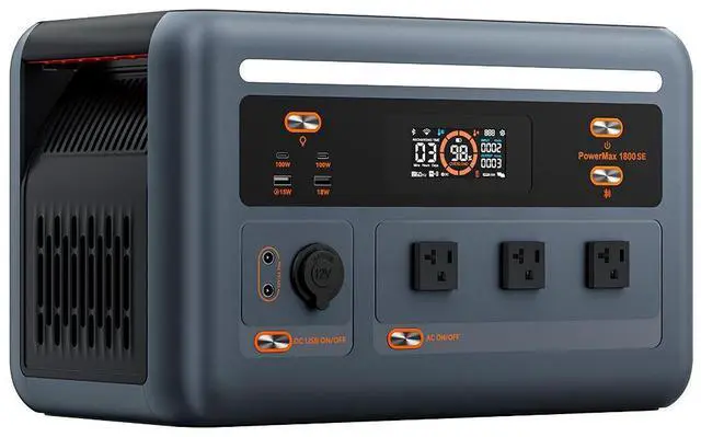 Alt view image 2 of 7 - Oscal Portable Power Station 1024Wh LiFePO,1800W Rated / 3600W Surge, 10 Outputs, 800W Solar & 700W AC Fast Charging, 0.01s UPS, Pure Sine Wave AC for Outdoor & Home Backup