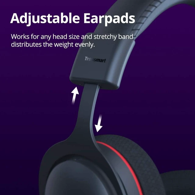 Alt view image 6 of 7 - Tronsmart Sounfii G10 Wired Gaming Headset with Flip Mic Volume Wheel, 40mm Drivers, Durable Aluminum Frame, 3.5mm Jack /1.2m Audio, Lightspeed Headphones for PC, Mac, PlayStation, Xbox, Switch-Blue
