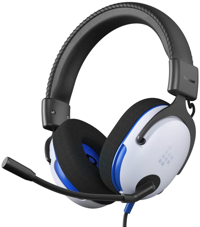 Main image of Tronsmart Sounfii G10 Wired Gaming Headset with Flip Mic Volume Wheel, 40mm Drivers, Durable Aluminum Frame, 3.5mm Jack /1.2m Audio, Lightspeed Headphones for PC, Mac, PlayStation, Xbox, Switch-White