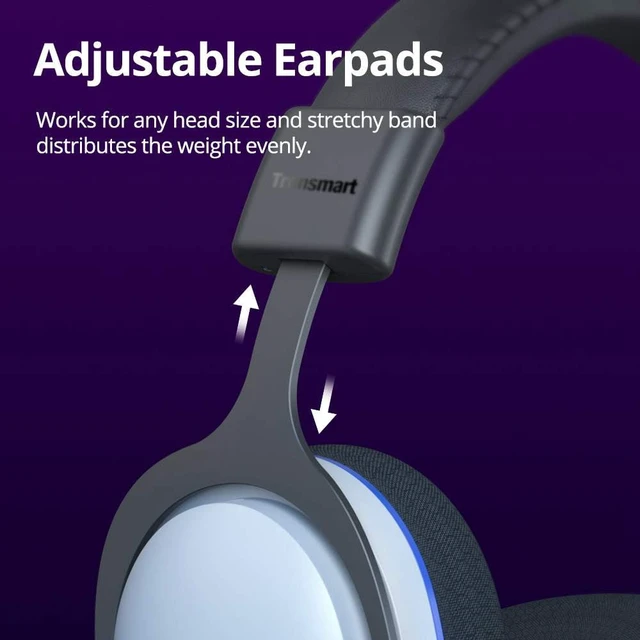 Alt view image 6 of 7 - Tronsmart Sounfii G10 Wired Gaming Headset with Flip Mic Volume Wheel, 40mm Drivers, Durable Aluminum Frame, 3.5mm Jack /1.2m Audio, Lightspeed Headphones for PC, Mac, PlayStation, Xbox, Switch-White