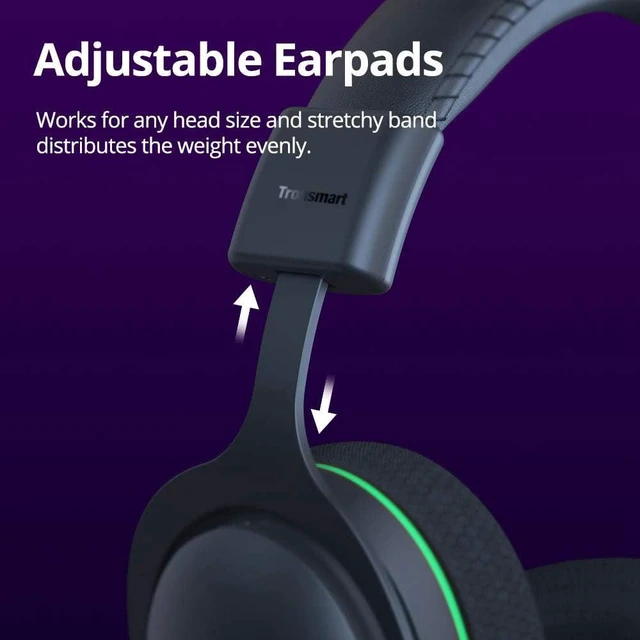 Alt view image 3 of 7 - Tronsmart Sounfii G10 Wired Gaming Headset with Flip Mic Volume Wheel, 40mm Drivers, Durable Aluminum Frame, 3.5mm Jack /1.2m Audio, Lightspeed Headphones for PC, Mac, PlayStation, Xbox, Switch-Green