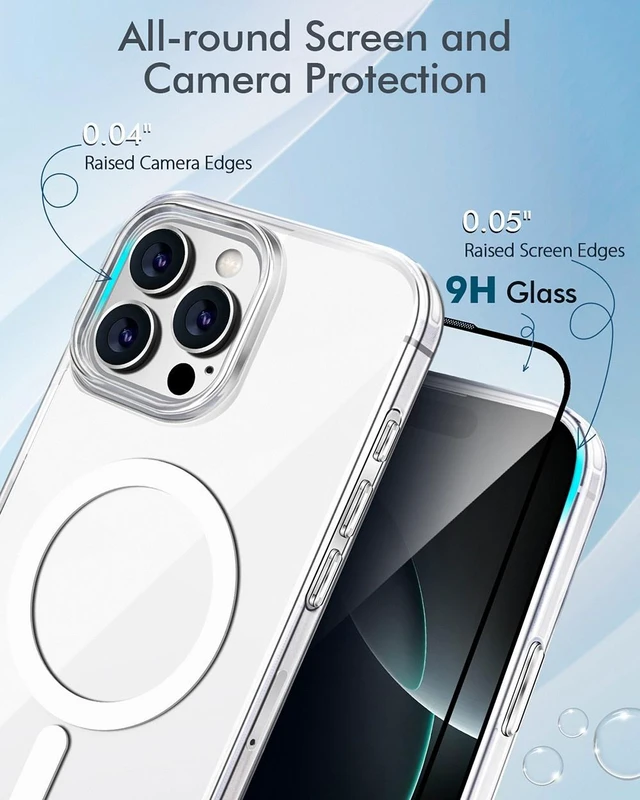 Alt view image 2 of 7 - 3INUS S62 Hardness Screen Protector 2-in-1 for iPhone 16 Pro 6.3" Magnetic Case and 9H , Ultimate ProtectionCompatible with Magsafe, Shockproof - Crystal Clear Not Yellowing