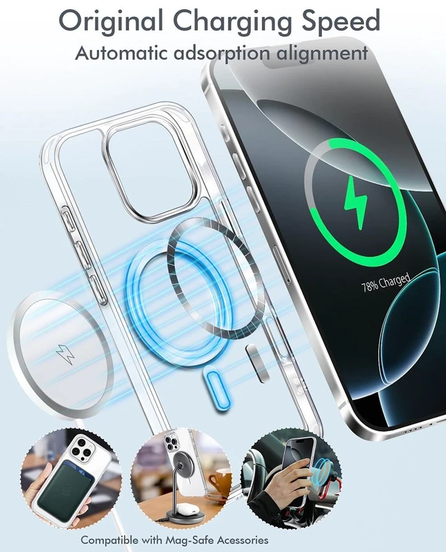 Alt view image 4 of 7 - 3INUS S62 Hardness Screen Protector 2-in-1 for iPhone 16 Pro 6.3" Magnetic Case and 9H , Ultimate ProtectionCompatible with Magsafe, Shockproof - Crystal Clear Not Yellowing