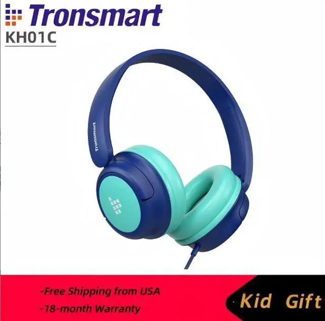 Main image of Tronsmart Kids Headphones Lightweight Foldable On-Ear Wired Headphones for Boys Girls, 85dB Safe Volume, Adjustable Stereo, Over-Ear Toddler Headsets with 3.5mm,Wired Earphone for School/Tablet/Travel