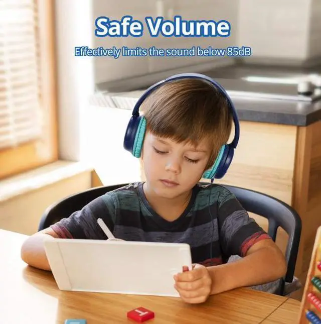 Alt view image 3 of 7 - Tronsmart Kids Headphones Lightweight Foldable On-Ear Wired Headphones for Boys Girls, 85dB Safe Volume, Adjustable Stereo, Over-Ear Toddler Headsets with 3.5mm,Wired Earphone for School/Tablet/Travel