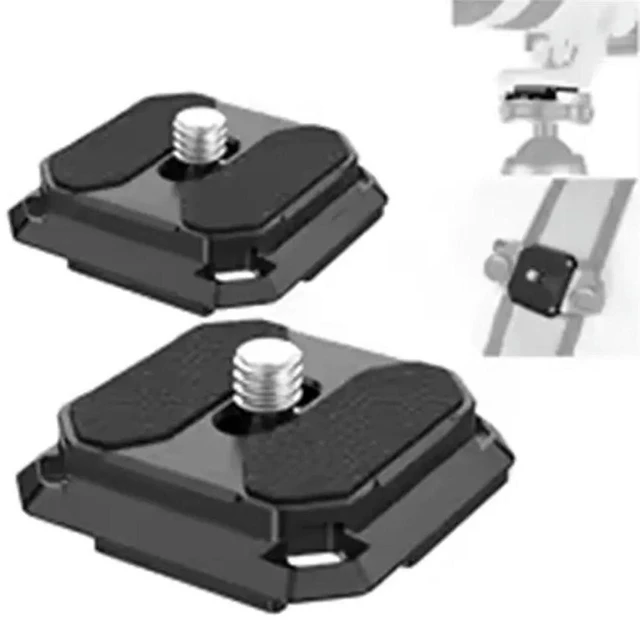 Alt view image 3 of 3 - AJMRTC 2Pcs Universal 38mm Square Arca-Type Quick Release Plate, Micro Single Camera Base Mount, Arca Swiss Standard QR Plate for Mirrorless Camera, Tripod Ball Head Photography Accessories