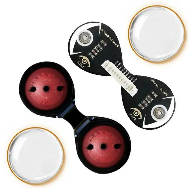 Alt view image 2 of 6 - AJMRTC Double EYE 0.71 Inch Round LCD Display Screen, Small Circular LCD Module for Raspberry Pi, ESP32, Pico, STM32, Dual Eye Mini Round Display Panel