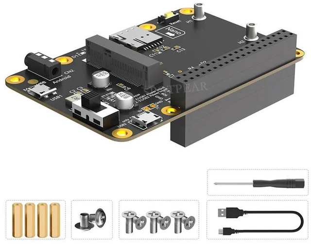 Alt view image 3 of 3 - AJMRTC Pi 3G/4G/LTE HAT Mini PCIe Expansion Board, Mini PCIe 4G LTE Modem HAT for ARTIK, Rock64, Tinker Board, Latte Panda, Cellular Network Communication Module