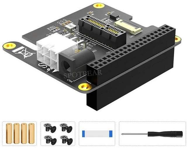 Alt view image 2 of 6 - AJMRTC Pi 5 PCIe Slot Expansion Board, FFC Connector to Standard PCIe x1 Adapter Board (C) for Raspberry Pi 5, Supports PCIe x1/x4/x8/x16 Devices, PCIe TO PCIe x1 Expansion Hat