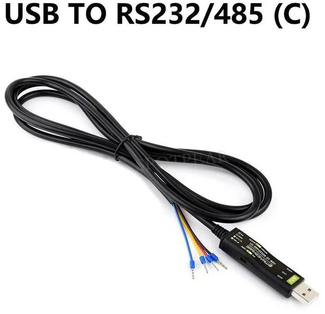 Main image of AJMRTC Industrial USB to RS232 / RS485 Adapter Cable (C), FT232RNL Chip 2 Meter UART Serial Converter, Switchable 3.3V / 5V Logic Level for RS232 RS485 Communication