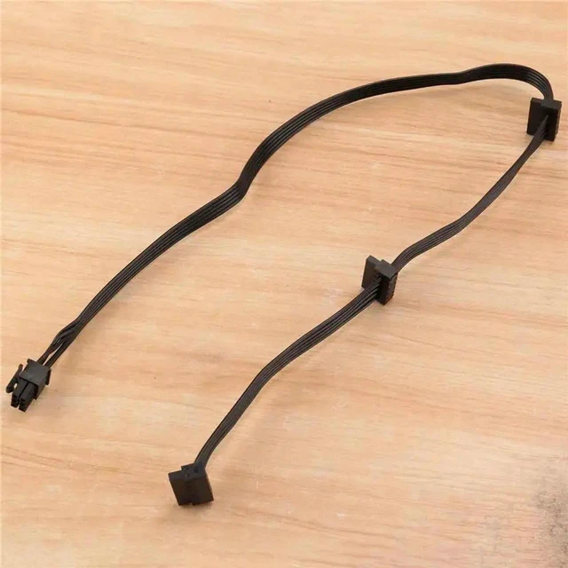 Alt view image 3 of 3 - AJMRTC PCIe 6Pin Male to 3 x SATA Power Supply Cable, PCIe 6Pin to Triple SATA Breakout Cord for Seasonic Focus Plus Platinum FOCUS+ Series 850PX 750PX 650PX 550PX PSU