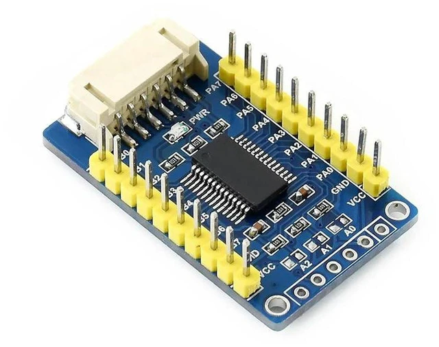 Alt view image 3 of 6 - AJMRTC MCP23017 IO Expansion Board, I2C Interface 16 Channel Digital IO Expander Module, Expand 16 I/O Pins for Raspberry Pi, STM32 Microcontroller, GPIO Extension Carrier Board