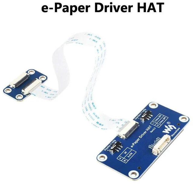 Main image of AJMRTC Universal E-Paper Raw Panel Driver HAT, Waveshare SPI E-Ink Display Driver Board, Supports Most Waveshare SPI E-Paper Raw Panels, Raspberry Pi 40PIN GPIO Stackable HAT