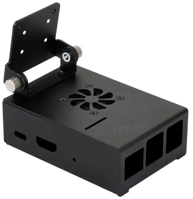 Alt view image 2 of 6 - AJMRTC Aluminum Alloy Cooling Enclosure Case for VisionFive2 Lite, Complete Heatsink & Cooling Fan Assembly with Adjustable Camera Mount, RISC-V Single Board Computer Protective Housing