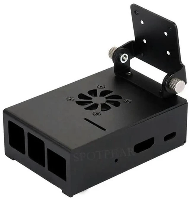 Alt view image 3 of 6 - AJMRTC Aluminum Alloy Cooling Enclosure Case for VisionFive2 Lite, Complete Heatsink & Cooling Fan Assembly with Adjustable Camera Mount, RISC-V Single Board Computer Protective Housing