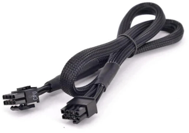 Alt view image 3 of 3 - AJMRTC CPU 8Pin to 4+4Pin Modular Power Supply Cable, CPU 8P to 4+4P ATX Power Cord for Corsair RM550X RM650X RM750X RM850X RM1000X Modular PSU, Motherboard CPU Power Extension Cable