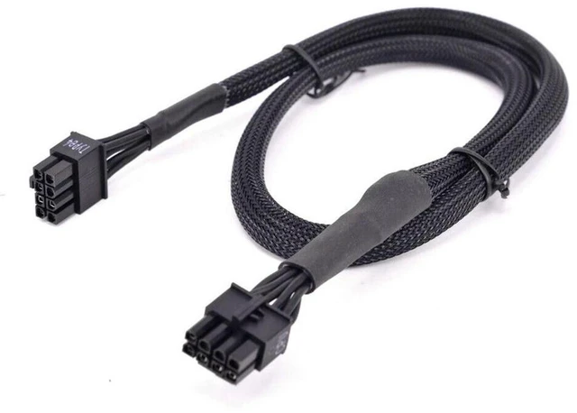Alt view image 2 of 3 - AJMRTC CPU 8Pin to 4+4Pin Modular Power Supply Cable, CPU 8P to 4+4P ATX Power Cord for Corsair RM550X RM650X RM750X RM850X RM1000X Modular PSU, Motherboard CPU Power Extension Cable