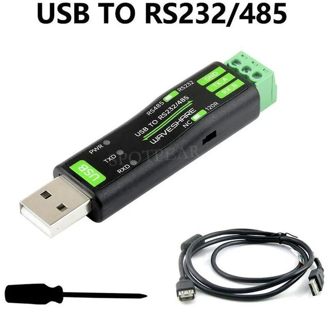 Main image of AJMRTC Industrial USB to RS232/RS485 Serial UART Converter, FT232RNL Chip Multi-Function Serial Adapter, Compact USB to RS232 RS485 Transceiver for PLC, Sensor and Industrial Data Communication