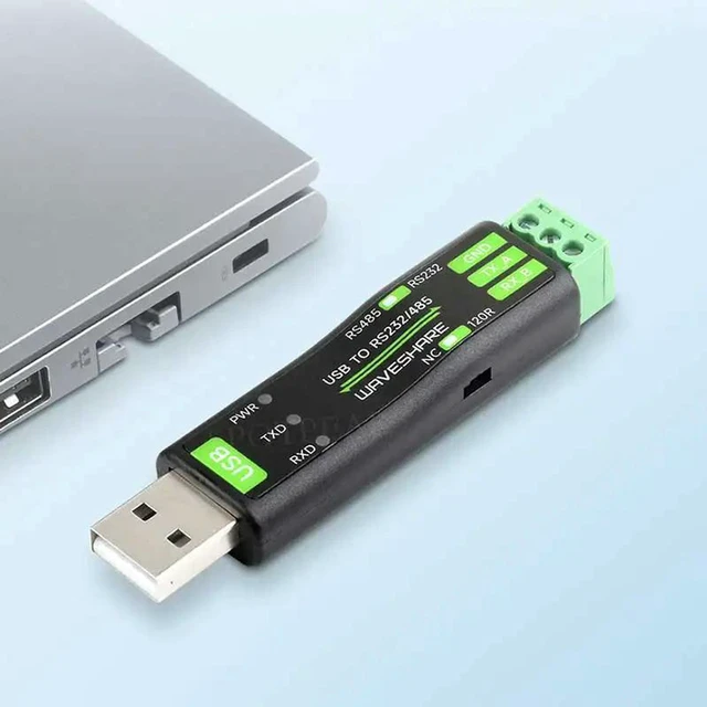 Alt view image 2 of 3 - AJMRTC Industrial USB to RS232/RS485 Serial UART Converter, FT232RNL Chip Multi-Function Serial Adapter, Compact USB to RS232 RS485 Transceiver for PLC, Sensor and Industrial Data Communication