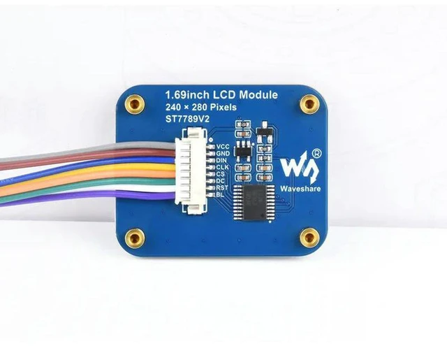 Alt view image 4 of 6 - AJMRTC 1.69 Inch IPS LCD Display Module, SPI Interface 240×280 Resolution 262K Colors IPS Screen for Raspberry Pi, Compact Embedded Color Display Panel for HMI and IoT Visual Projects
