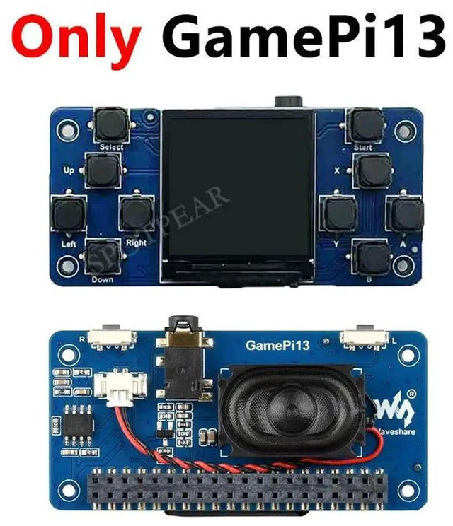 Main image of AJMRTC Waveshare 1.3 Inch LCD Display Module with Game Buttons & Audio Buzzer, SPI IPS Screen 240×240 ST7789 Driver for Raspberry Pi Zero 2W, 3B, 4B, Pi5 and RP2040-PiZero, Retro Game & Embedded HMI E