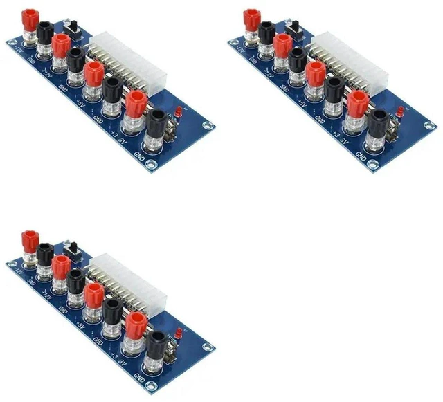 Main image of AJMRTC 3 Pack XH-M229 ATX Power Transfer Adapter Board, Desktop PC 24Pin ATX Power Supply Breakout Module, ATX 24Pin to Terminal Block Power Circuit Board for DIY Bench Power Supply and Electronic Tes