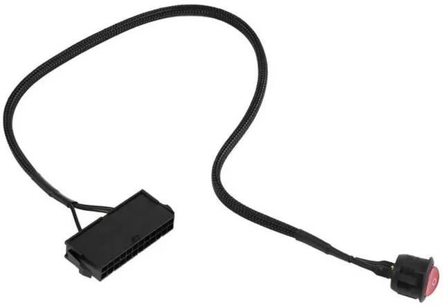 Main image of AJMRTC ATX 24Pin Female PSU Power Starter Tester Cable, 50CM ATX Power Supply Start Jumper Cord with ON/OFF Switch, Test Cable for Desktop PC ATX Power Supply Standalone Startup and Diagnostic Repair