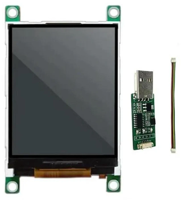 Main image of AJMRTC 2.2 Inch UART TFT LCD Display Module, Serial Port Color Screen with Onboard FLASH Memory, Compact UART TFT Display for Embedded Controller, STM32, Arduino, Raspberry Pi, Text & Graphic Visual H