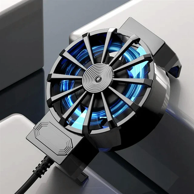 Alt view image 3 of 3 - AJMRTC NNR-X16 Mobile Phone Air Cooling Radiator, Built-in 7-Blade 45mm Fan, USB Powered Phone Cooler for 4-6.7 Inch Smartphones, Portable Phone Cooling Fan for Gaming, Video Recording and Live Stream