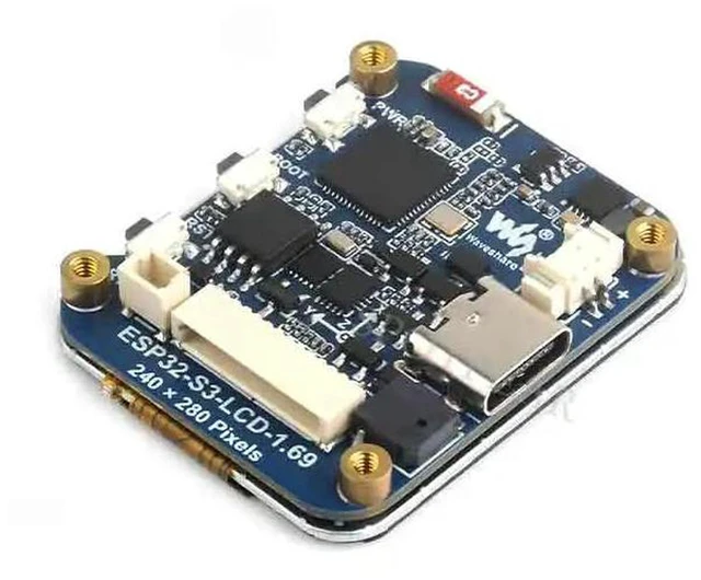 Alt view image 4 of 6 - AJMRTC ESP32-S3 Dev Board with 1.69" LCD Screen, QMI8658C QST Attitude Gyro Sensor, Supports MicroPython, Embedded IMU Display Project for Electronics Learning