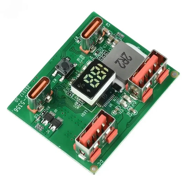 Alt view image 2 of 3 - AJMRTC 22.5W Fast Charging Power Bank DIY Module, Lithium Battery Power Control Board, Supports PD QC VOOC, Portable Charger Motherboard Electronic Build Kit
