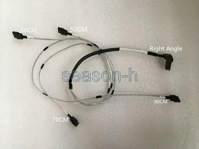 Main image of AJMRTC 0.48M 19 Inch Right Angle SFF-8087 to SATA Fanout Cable, Internal Server Storage Cord for RAID Controller to SATA HDD SSD Connection