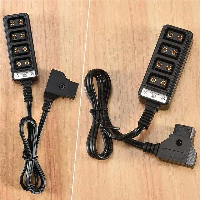 Alt view image 3 of 3 - AJMRTC Male D-Tap B Type to 4-Port Female P-Tap Hub Adapter, Dtap Power Splitter for Photography Camera and Video Equipment Power Supply