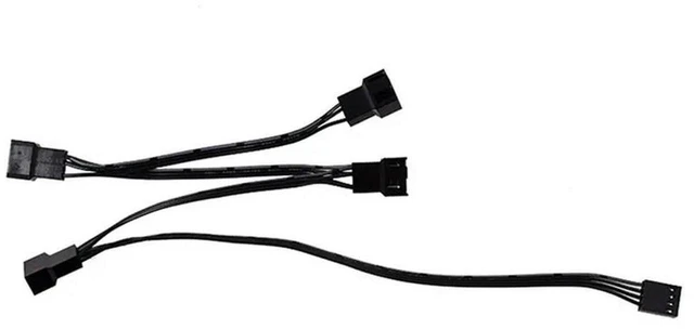 Main image of AJMRTC ARGB 4P-3Pin 1 Female to 4 Male RGB Synchronized Extension Cable, Addressable RGB Splitter Cord for PC Case Addressable LED Lighting Strip & Fan Sync Control