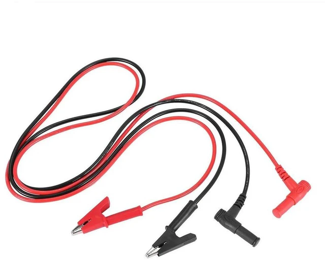 Main image of AJMRTC Banana Plug to Alligator Clip Test Leads, Heavy Duty 1M Multimeter Crocodile Clip Test Cable, Pair of Test Wires for Electrical Circuit Testing, Multimeter Measurement and Lab Experiment