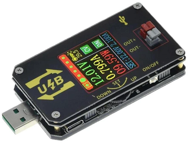Main image of AJMRTC CC CV Adjustable Digital USB DC-DC Step-Down Power Module, 0.6V-30V 2A 15W, 5V 9V 12V 24V Output, Desktop Variable Voltage Regulator Bench Power Supply for Electronic DIY Testing