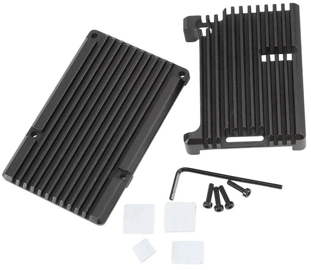 Alt view image 3 of 3 - AJMRTC Aluminum Alloy Enclosure for Model B, Passive Cooling Protective Shell, Metal Case with Heat Dissipation Design for Model B Single Board Computer