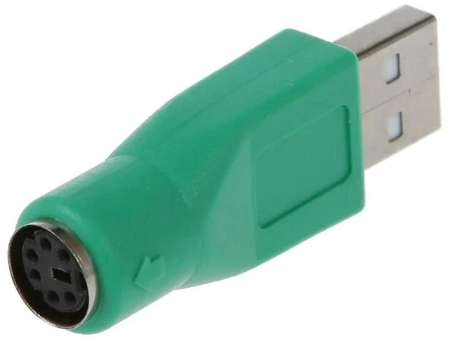 Main image of AJMRTC 2 Pack PS/2 Female to USB Male Adapter Converter, USB to PS2 Connector for Desktop Keyboard and Mouse, USB Male to Dual PS/2 Female Port Adapter for PC Legacy Peripherals