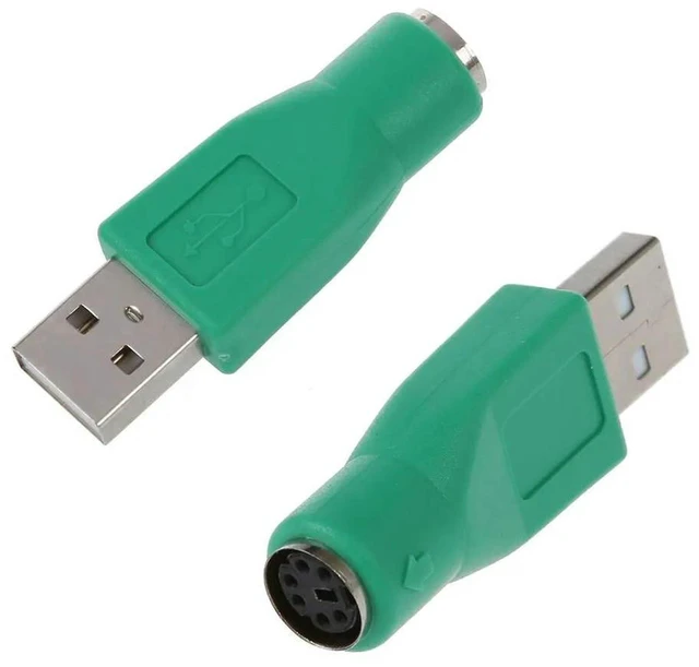 Alt view image 2 of 3 - AJMRTC 2 Pack PS/2 Female to USB Male Adapter Converter, USB to PS2 Connector for Desktop Keyboard and Mouse, USB Male to Dual PS/2 Female Port Adapter for PC Legacy Peripherals