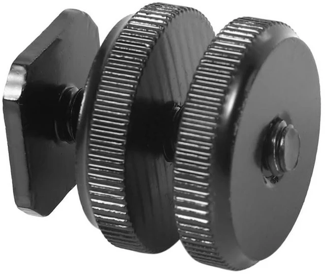 Alt view image 3 of 3 - AJMRTC 2 Pack 1/4 Inch-20 Hot Shoe Mount Adapter, Tripod Screw to Flash Hot Shoe Converter, Camera Rig Accessory for DSLR Camera, Mount Flash, Monitor and Other Photography Gear