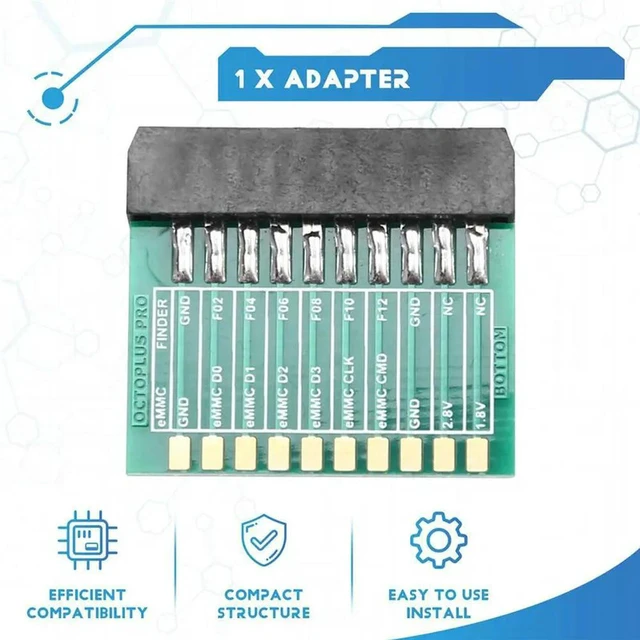Alt view image 3 of 3 - AJMRTC 2Pcs OCTOPLUS JIG ISP Adapter, Compatible with OCTOPLUS Pro Box and MEDUSA PRO Box, ISP Jig Board for Mobile EMMC Data Reading, Writing and Repairing