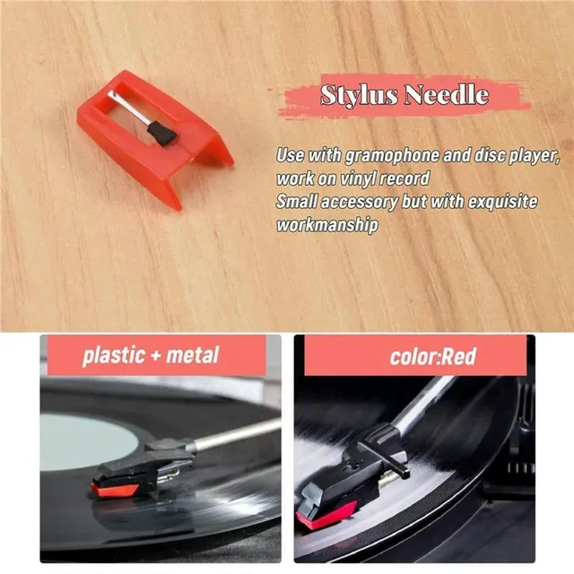 Alt view image 2 of 3 - AJMRTC Turntable Diamond Stylus Replacement Needle, Phonograph LP Vinyl Record Player Stylus, Gramophone Needle Accessories for Vinyl LP Turntable Record Player
