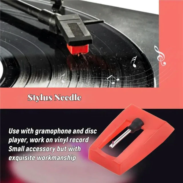 Alt view image 3 of 3 - AJMRTC Turntable Diamond Stylus Replacement Needle, Phonograph LP Vinyl Record Player Stylus, Gramophone Needle Accessories for Vinyl LP Turntable Record Player