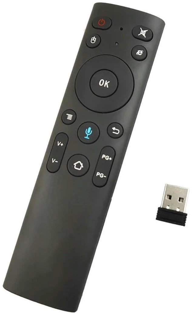 Alt view image 2 of 3 - AJMRTC Q5+ Air Mouse Bluetooth Voice Remote Control, 2.4G Wireless Voice Air Mouse Remote for Android TV Box, IPTV Media Player, Handheld Infrared Learning Remote Controller