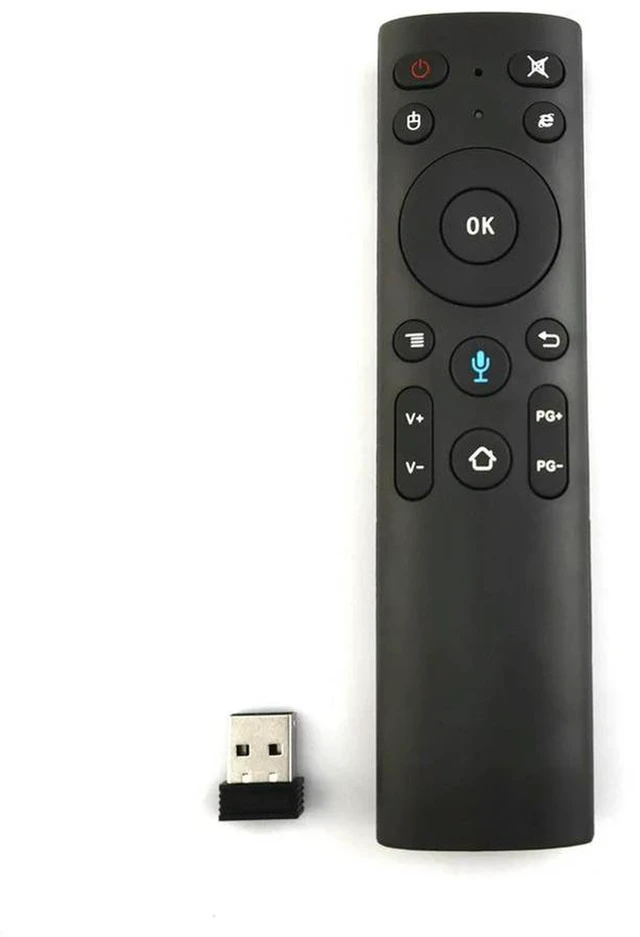 Alt view image 3 of 3 - AJMRTC Q5+ Air Mouse Bluetooth Voice Remote Control, 2.4G Wireless Voice Air Mouse Remote for Android TV Box, IPTV Media Player, Handheld Infrared Learning Remote Controller