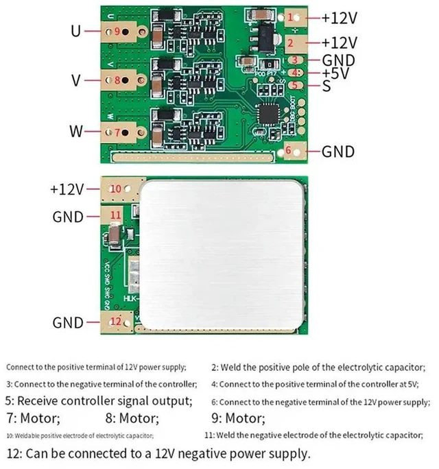 Alt view image 3 of 3 - AJMRTC DL04A 20A ESC Electronic Speed Controller, PWM Brushless Motor Speed Control Module, Mini BLDC ESC, Supports Servo Drive Signal Input for Small Brushless Motor Projects